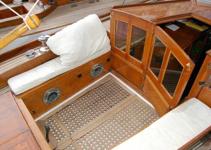 Irina VII Classic Yacht For Sale Companionway