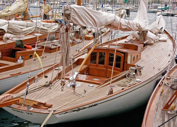 Irina VII Classic Yacht For Sale - Moored Stern to